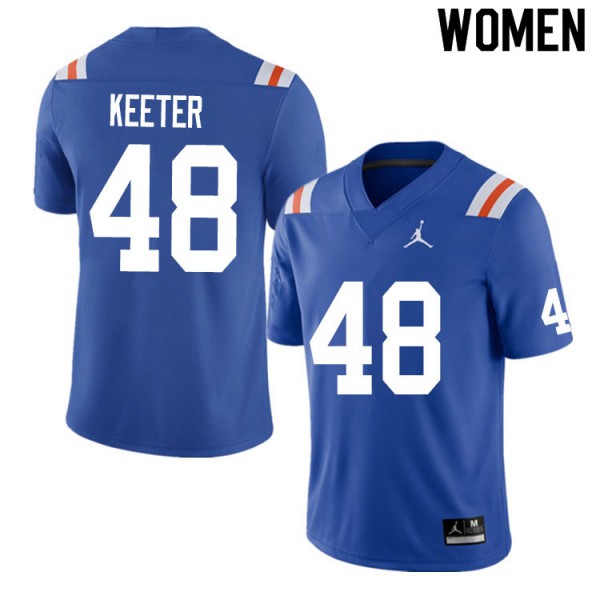 Women #48 Noah Keeter Florida Gators College Football Jerseys Throwback